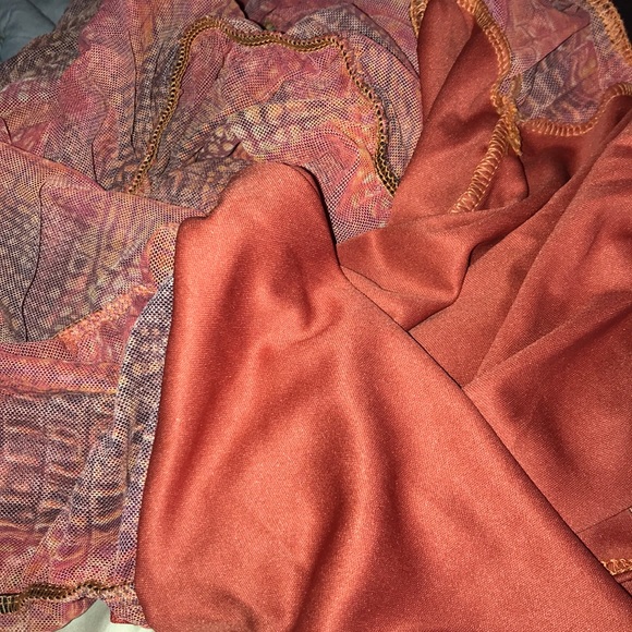 SOLD |PLT Croc Mesh Bardot Ruched Jumpsuit - Picture 3 of 4